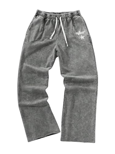 SOLY HUX Men's Y2k Baggy Sweatpants
