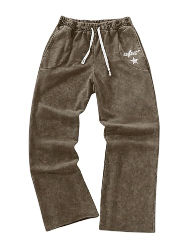 SOLY HUX Men's Y2k Baggy Sweatpants