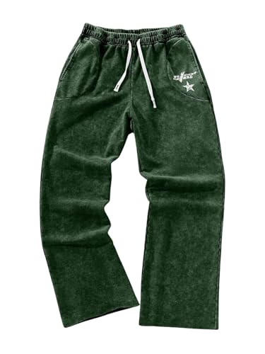 SOLY HUX Men's Y2k Baggy Sweatpants