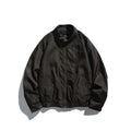 Brand Logo Embroidered Loose Fine Checkered Harrington Lapel Jacket
