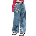YaYabroe Girls' Distressed Baggy Wide Leg Jeans