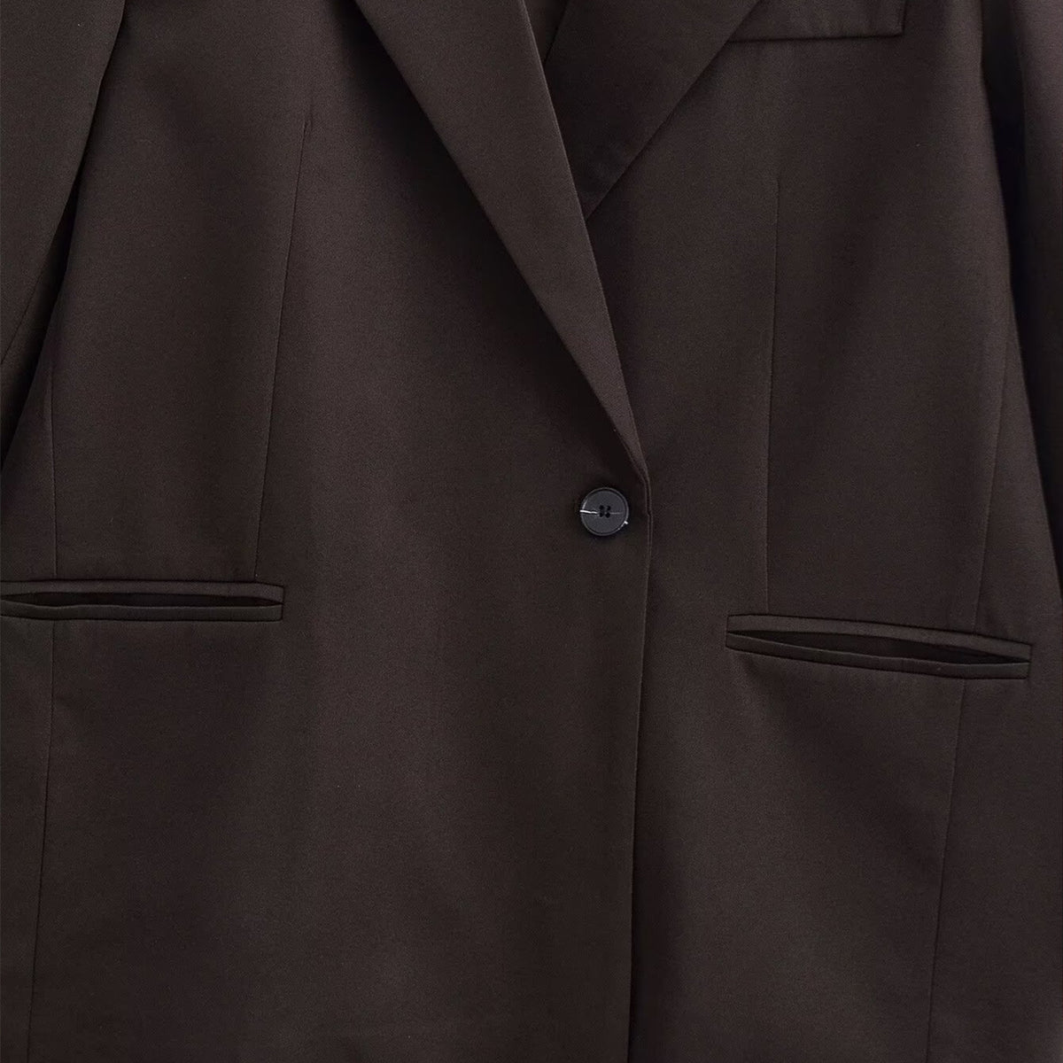 Versatile dark brown textured suit jacket