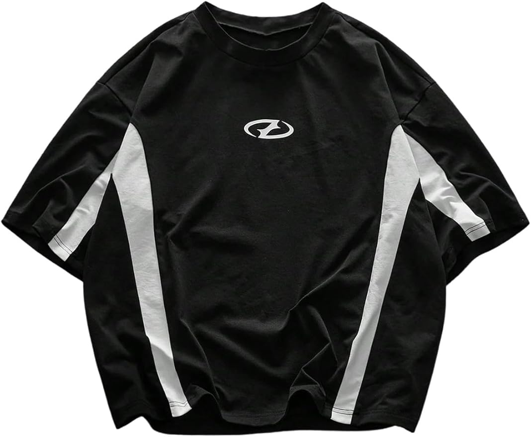 VIPWOLF Men's Number Graphic Oversized Baggy Jersey Shirts
