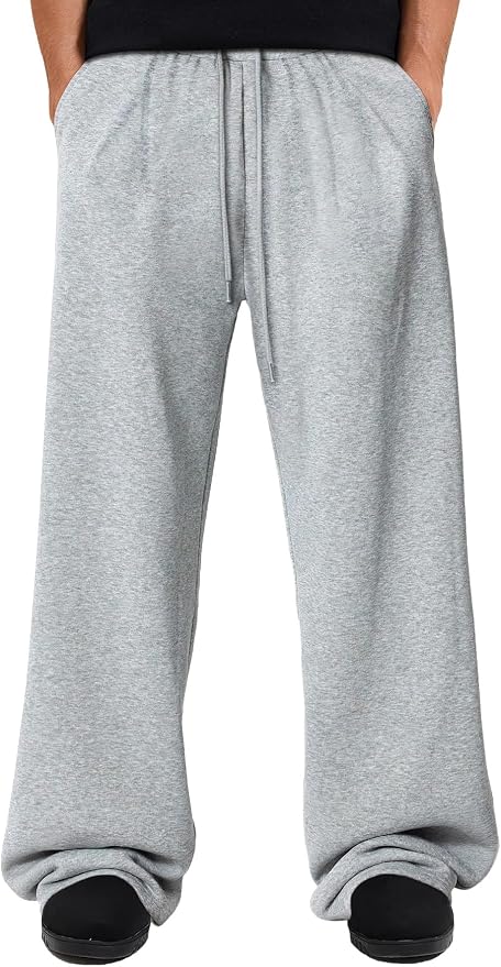 ZUGJAM Men's Baggy Wide Leg Lounge Sweatpants