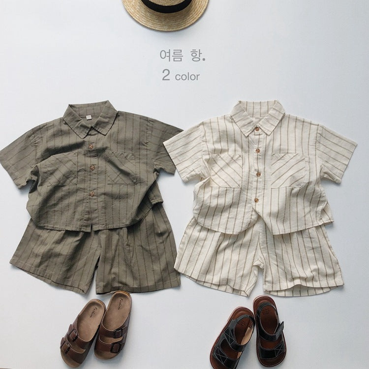 Children's striped shorts
