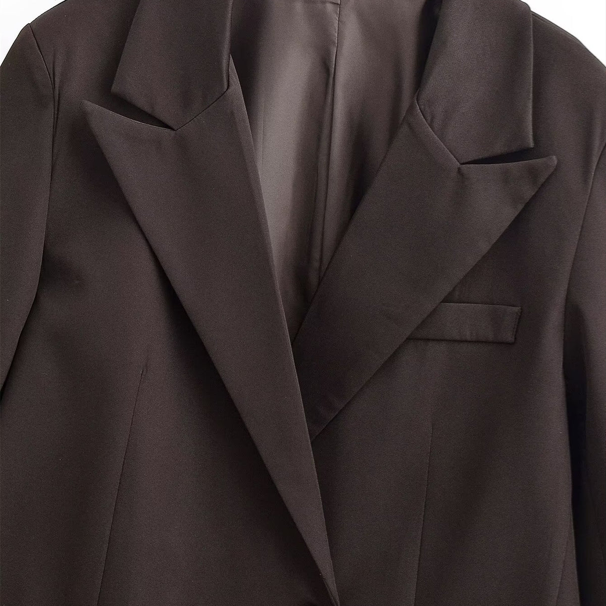 Versatile dark brown textured suit jacket