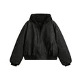 False Two-Piece Loose Oversized Short Hooded Jacket for Men
