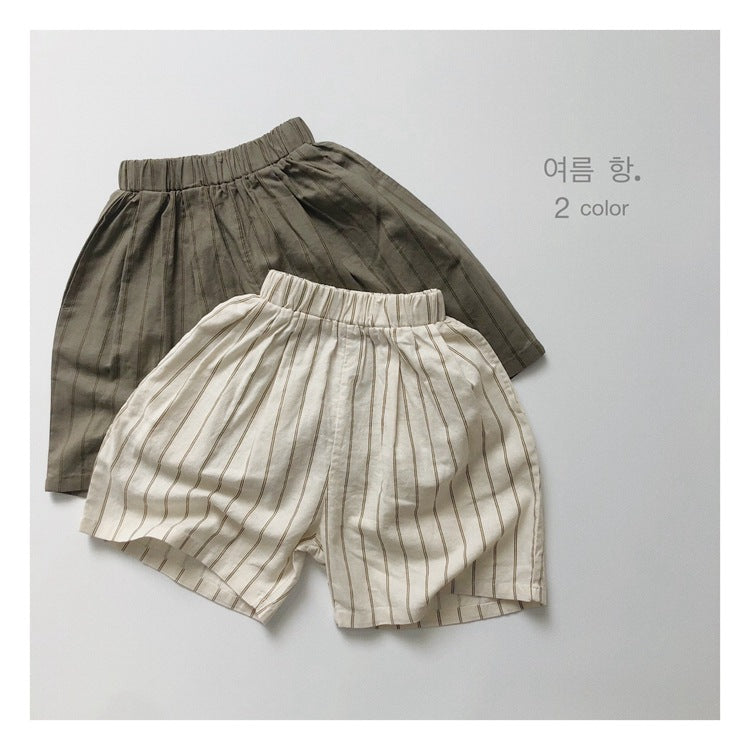 Children's striped shorts