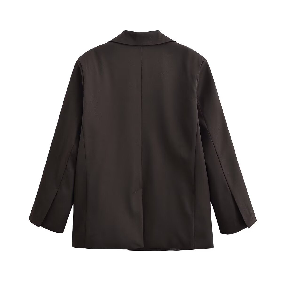 Versatile dark brown textured suit jacket