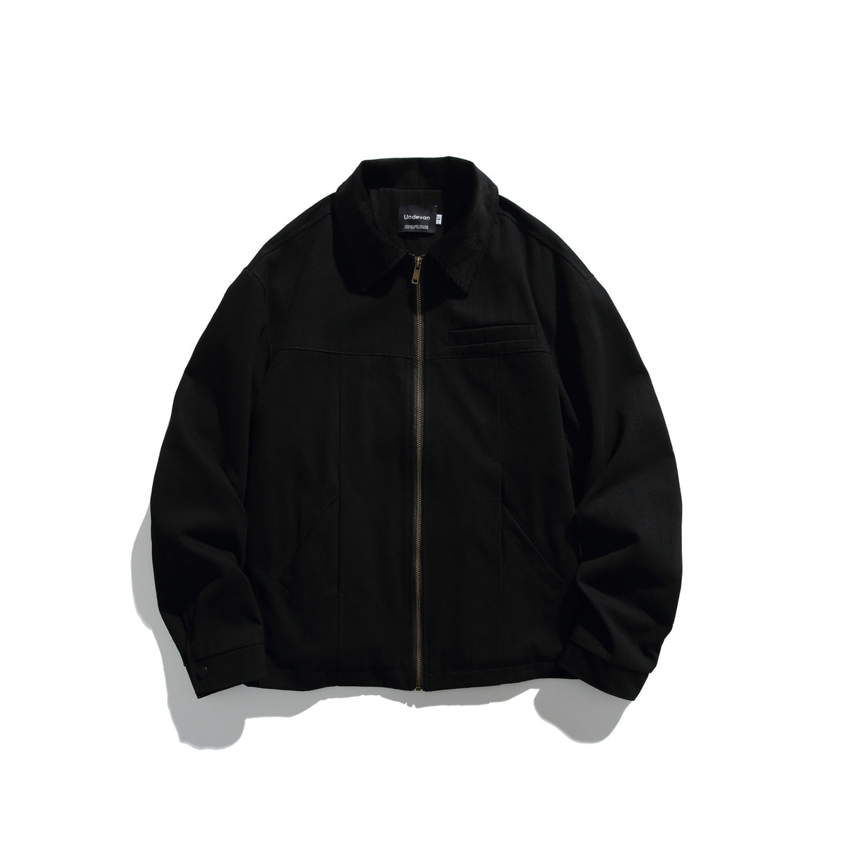 Loose Color-blocked Turn-down Collar Detroit Work Jacket for Men