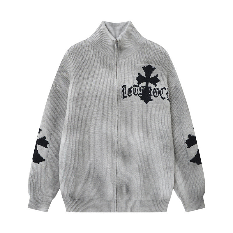 Gradient tie dye cross coat