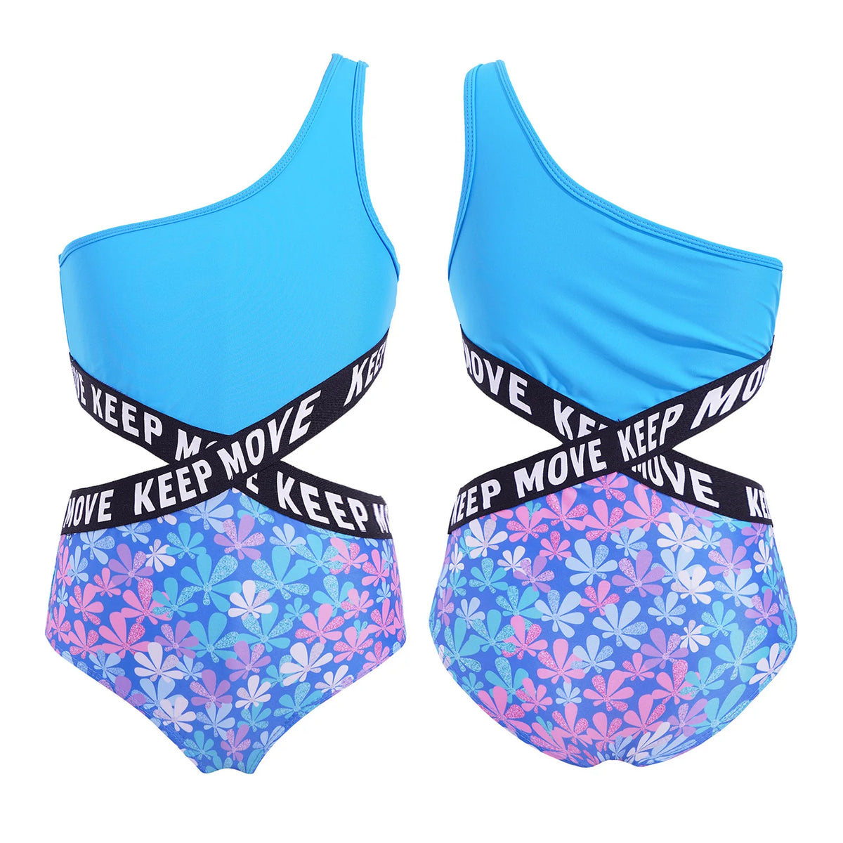 Kids Girls Hollow Out One-piece Swimwear