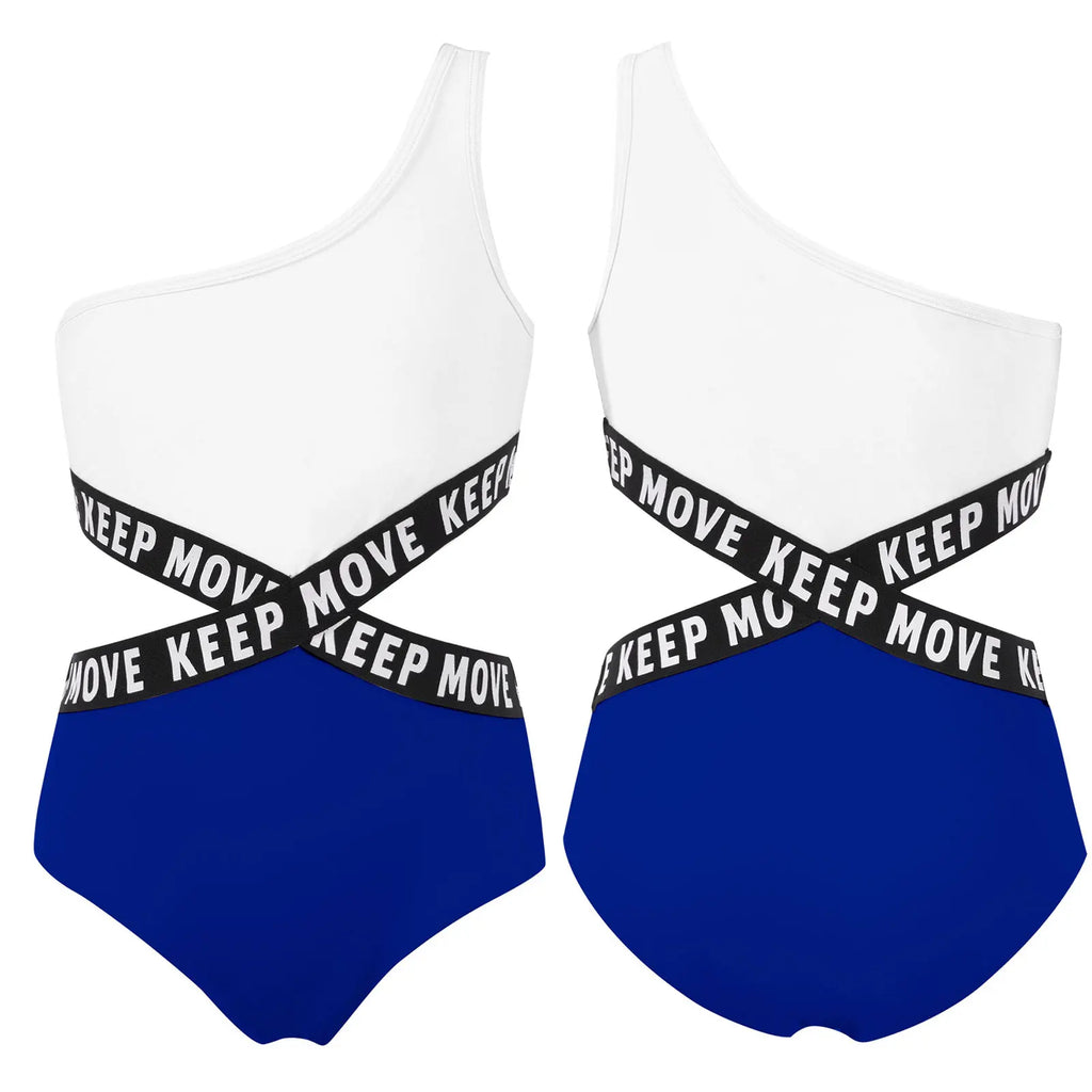 Kids Girls Hollow Out One-piece Swimwear