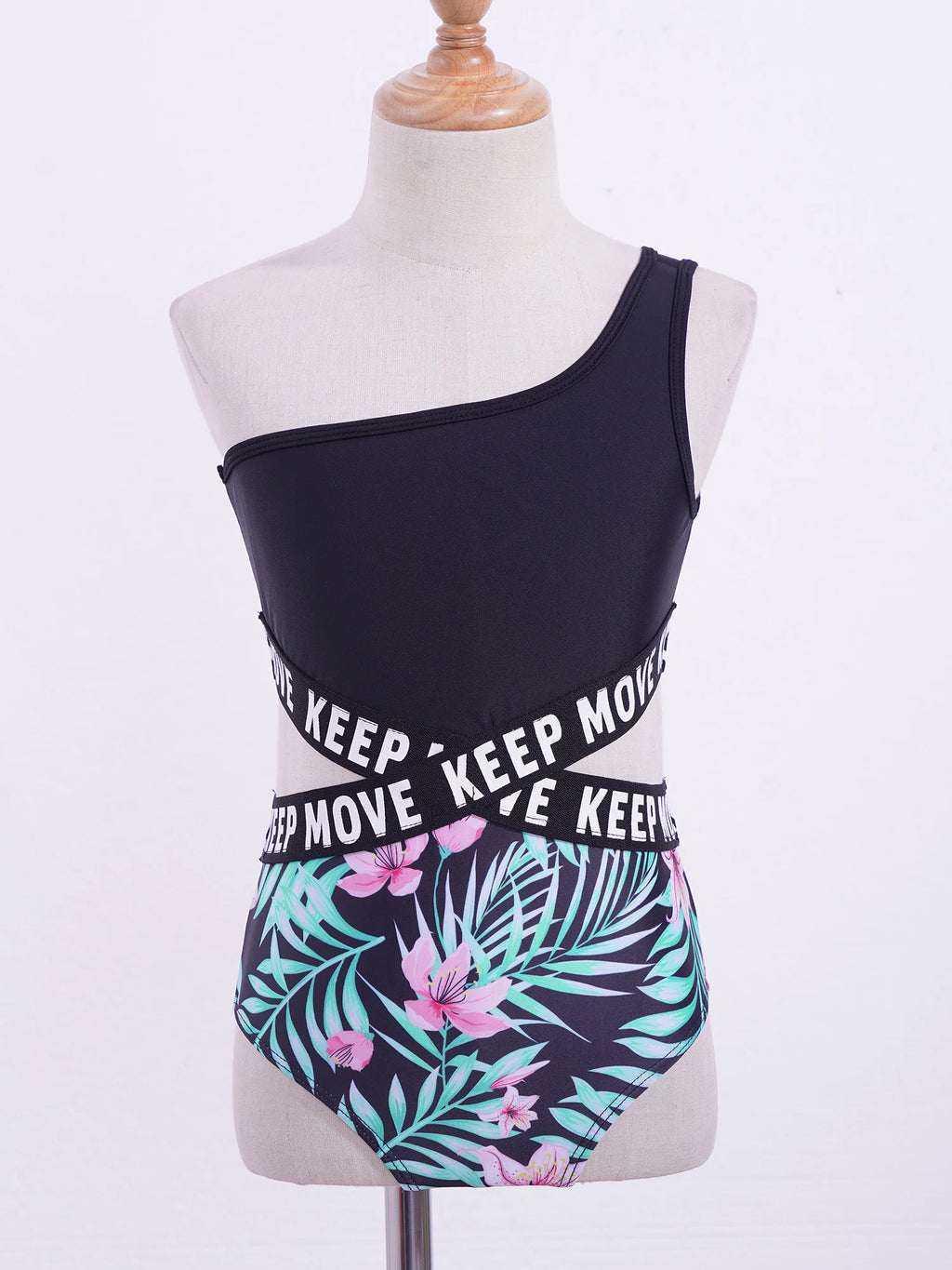 Kids Girls Hollow Out One-piece Swimwear