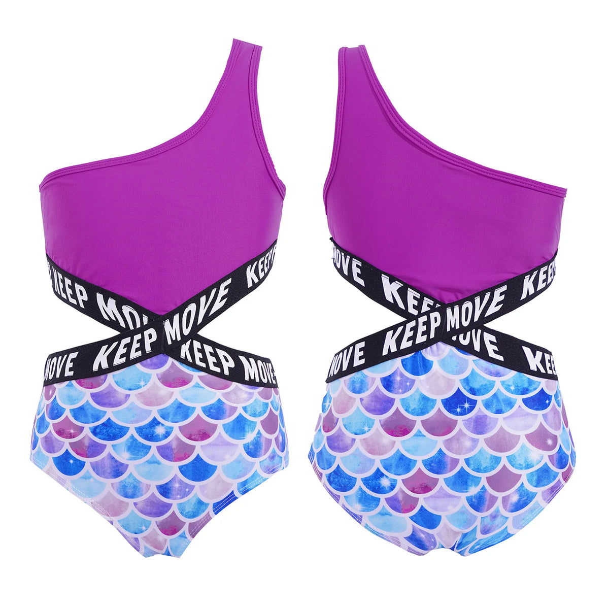 Kids Girls Hollow Out One-piece Swimwear