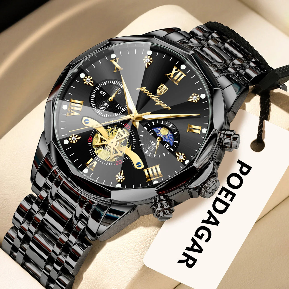 POEDAGAR Original Luxury Men's Watch