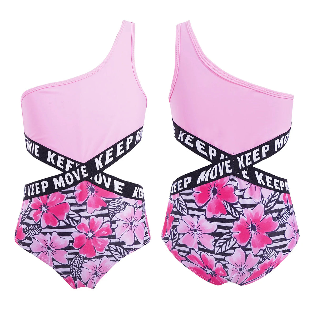 Kids Girls Hollow Out One-piece Swimwear