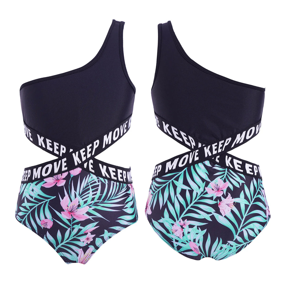 Kids Girls Hollow Out One-piece Swimwear
