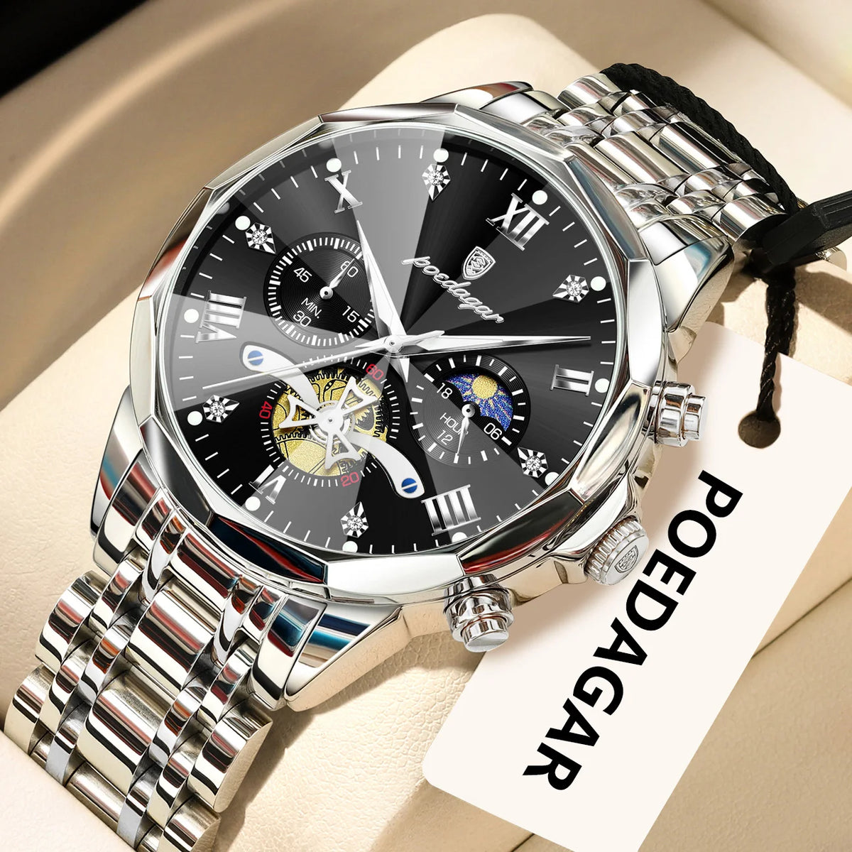 POEDAGAR Original Luxury Men's Watch