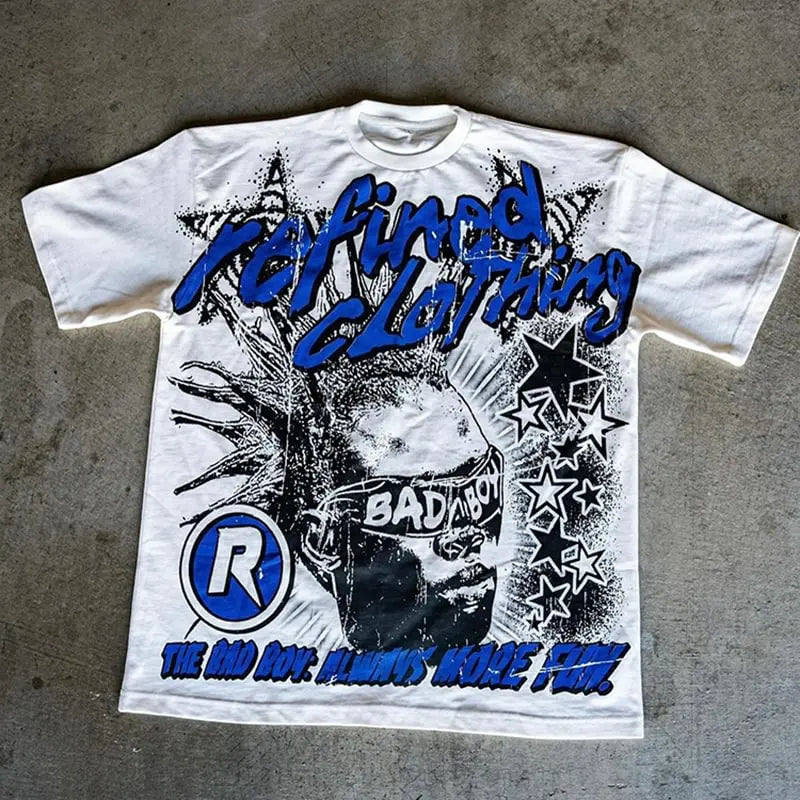 Bad Boy Graphic Print Cotton T-Shirt casual