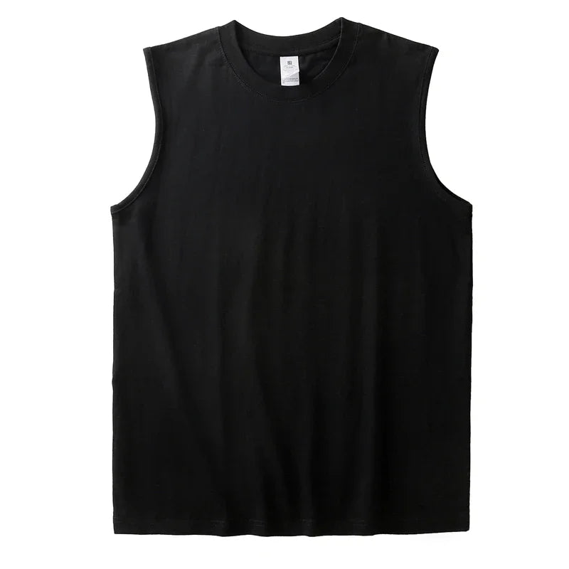 2pcs Solid Color Cotton Vest