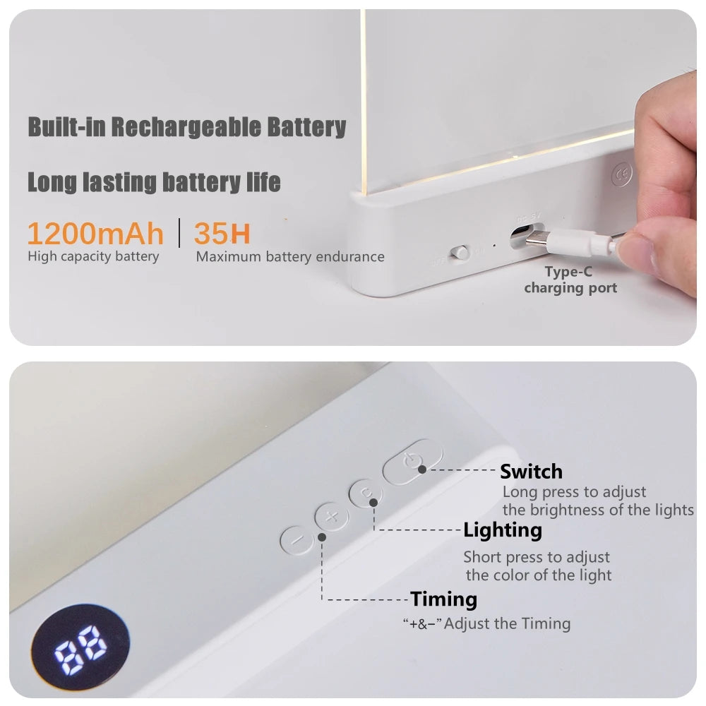 LED Flat Panel Night Vision Reading Light