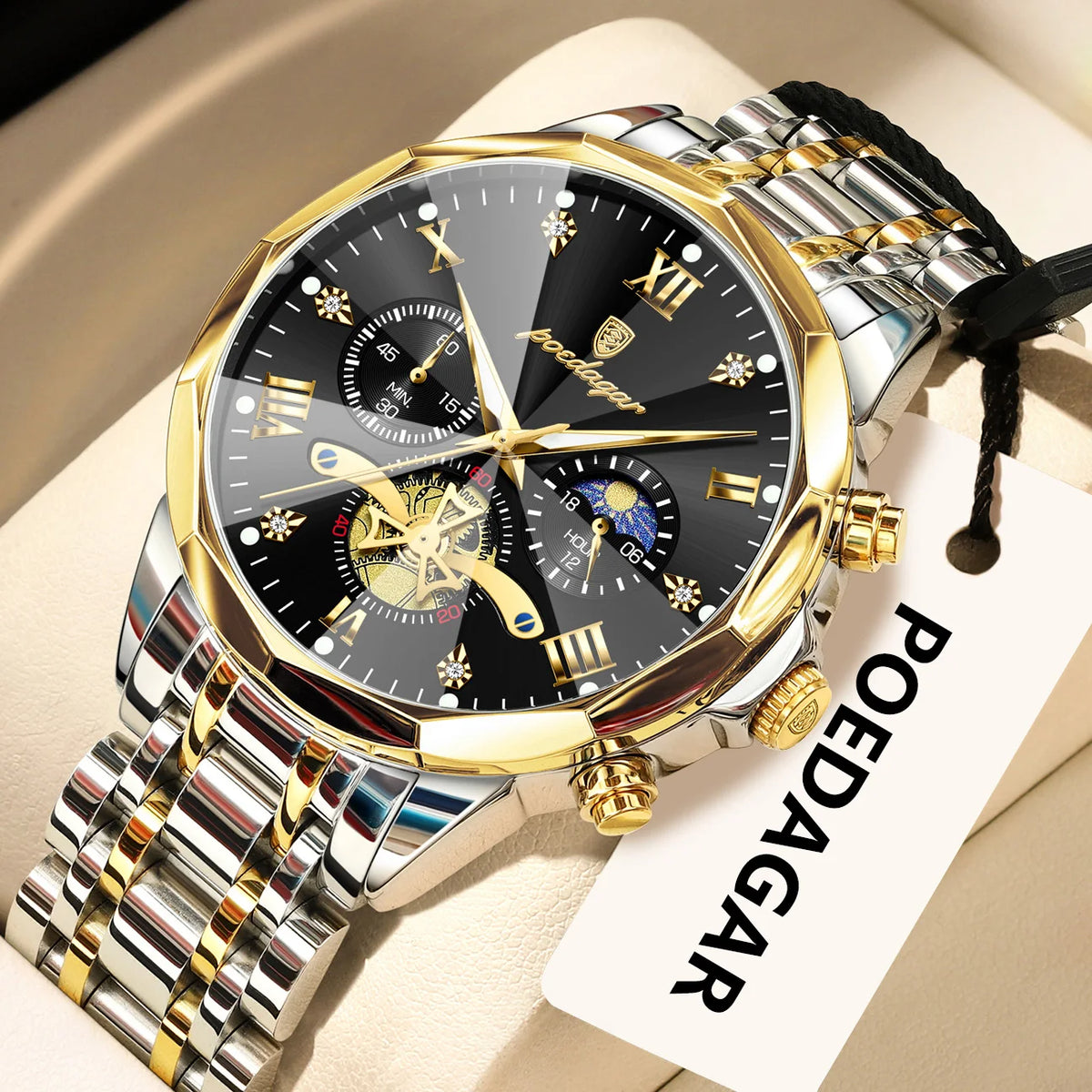 POEDAGAR Original Luxury Men's Watch