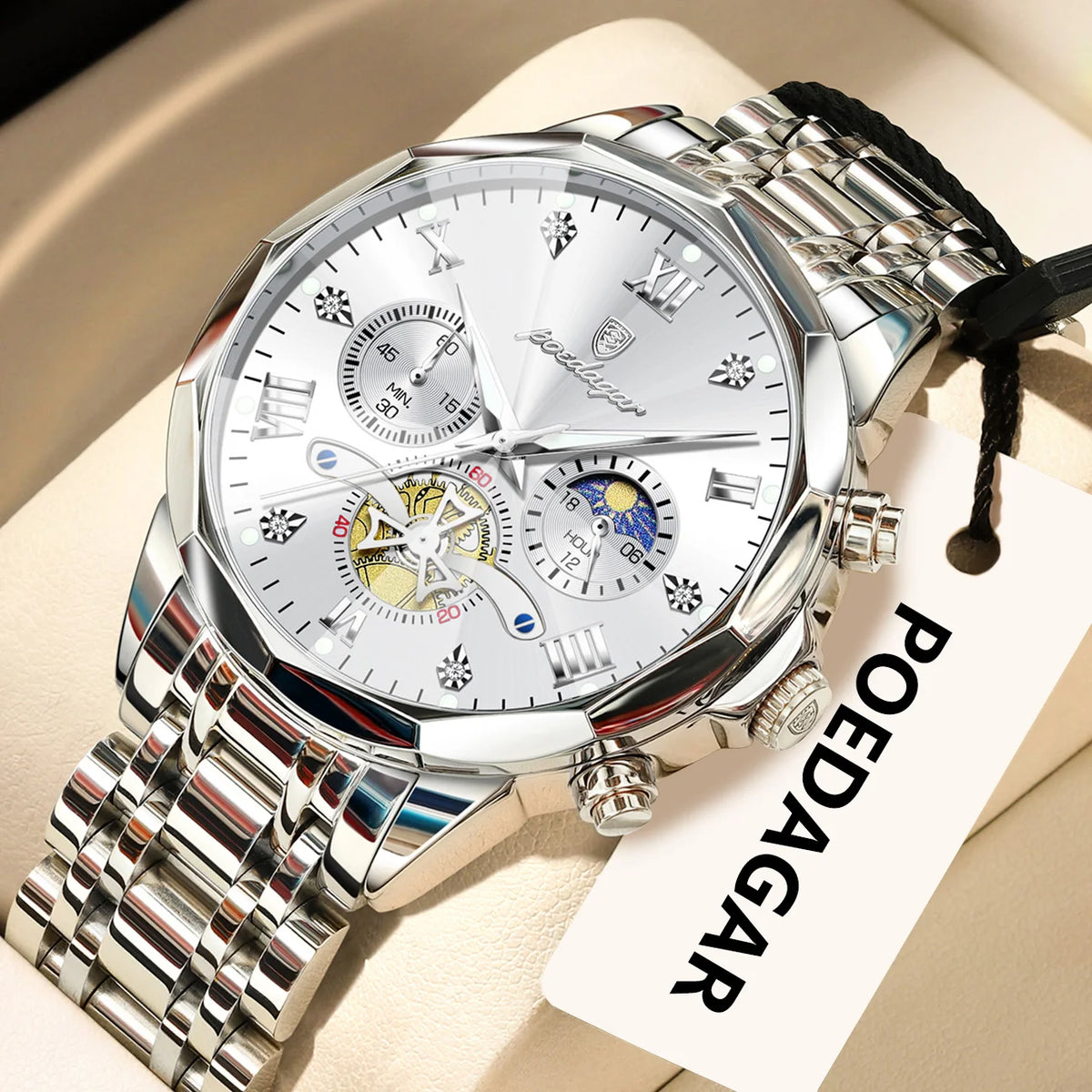 POEDAGAR Original Luxury Men's Watch