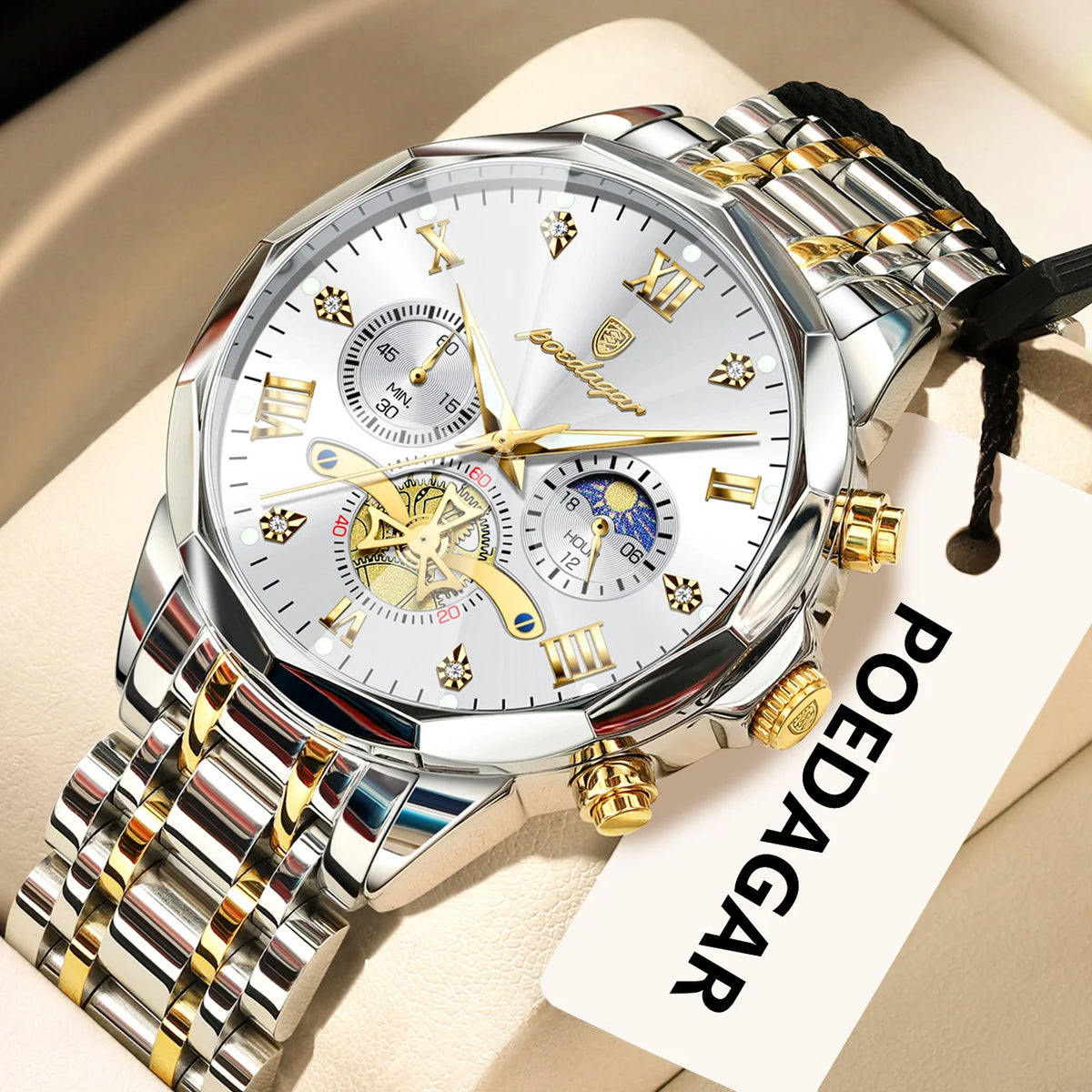 POEDAGAR Original Luxury Men's Watch