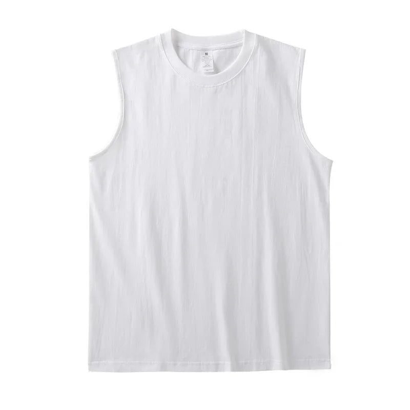 2pcs Solid Color Cotton Vest