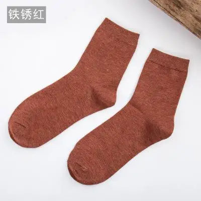 Women's Solid Color Bamboo Fiber Socks