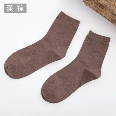 Women's Solid Color Bamboo Fiber Socks