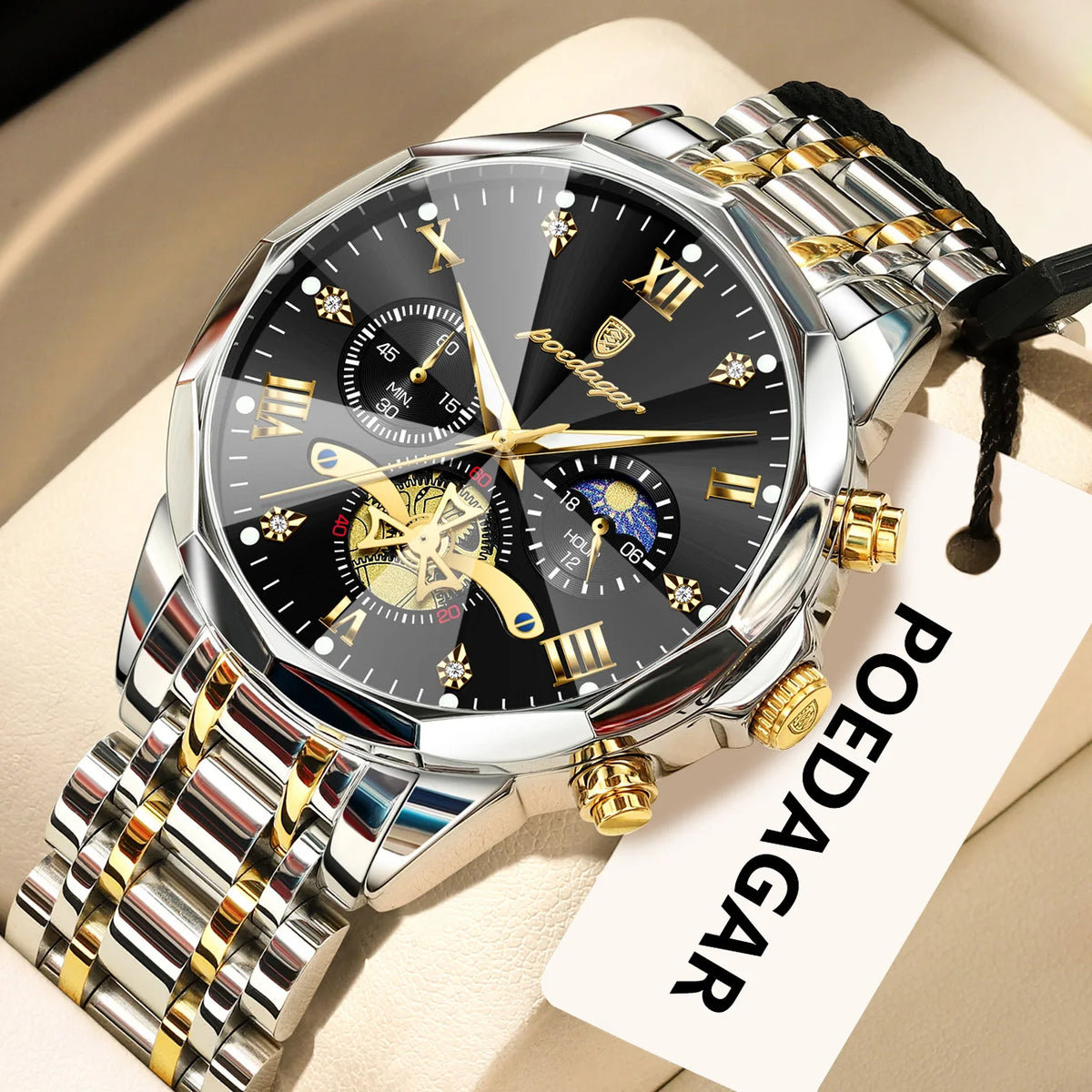 POEDAGAR Original Luxury Men's Watch