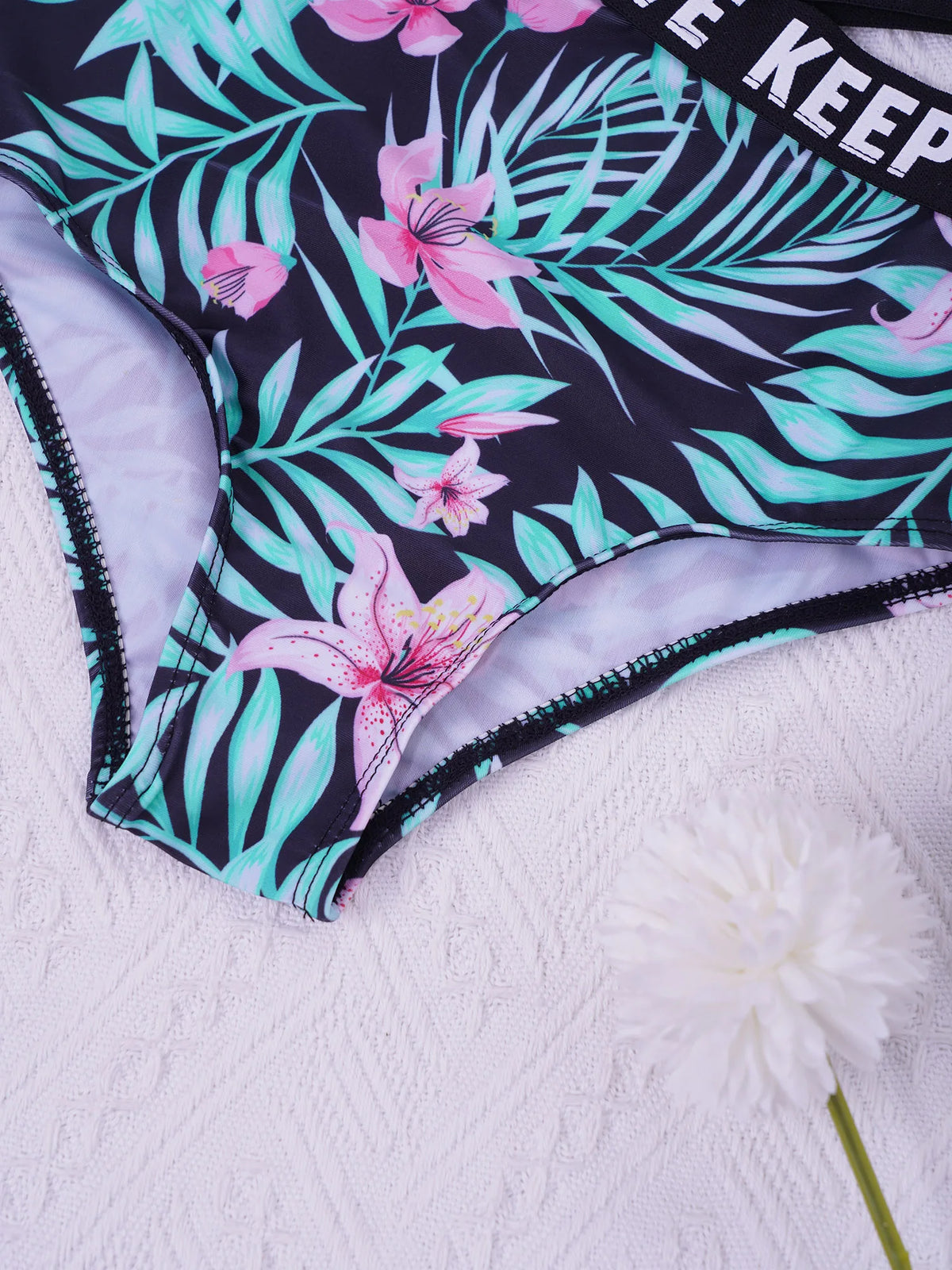 Kids Girls Hollow Out One-piece Swimwear