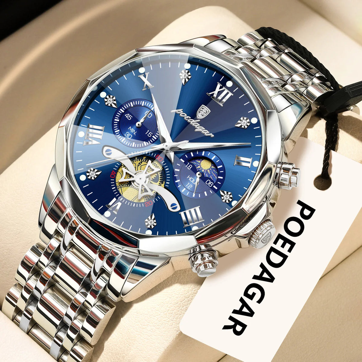 POEDAGAR Original Luxury Men's Watch