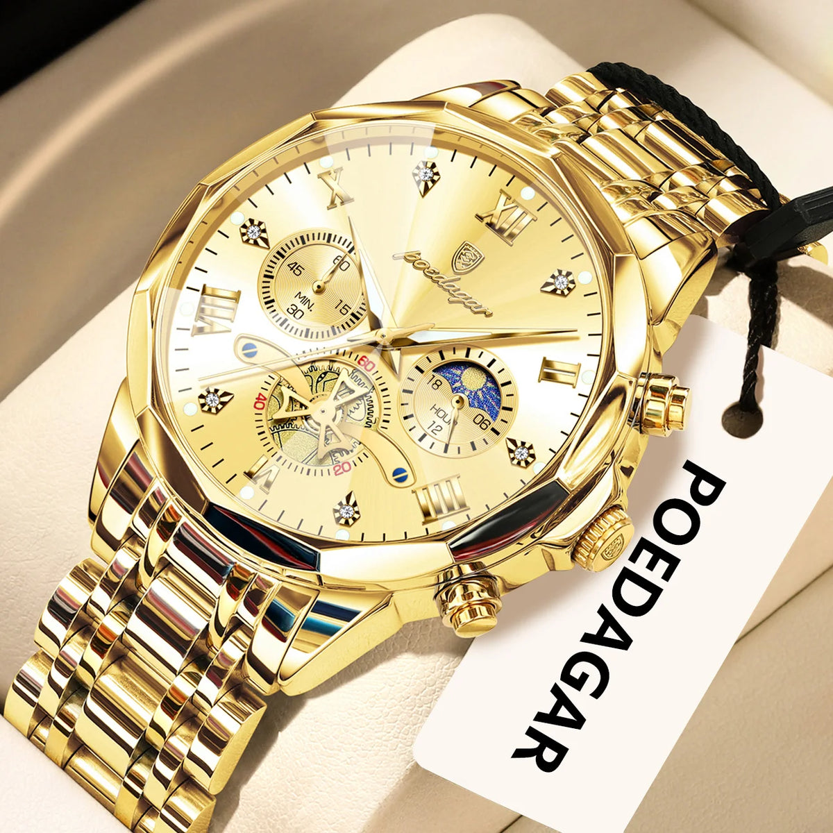 POEDAGAR Original Luxury Men's Watch