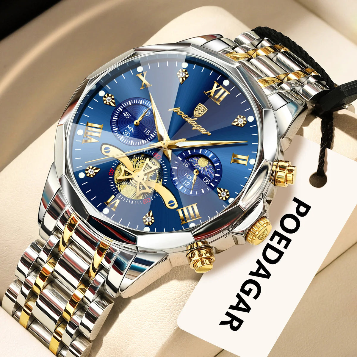 POEDAGAR Original Luxury Men's Watch