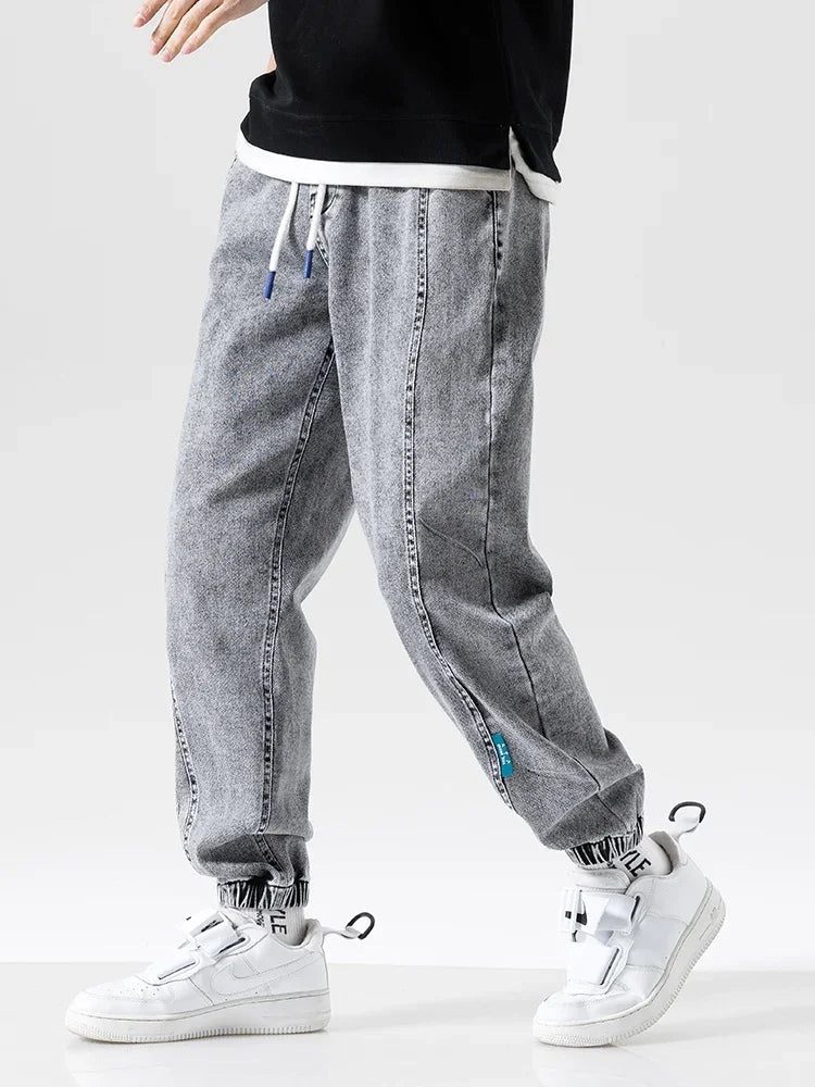 Spring Summer Black Blue Baggy Jeans