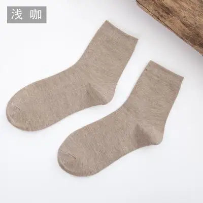Women's Solid Color Bamboo Fiber Socks