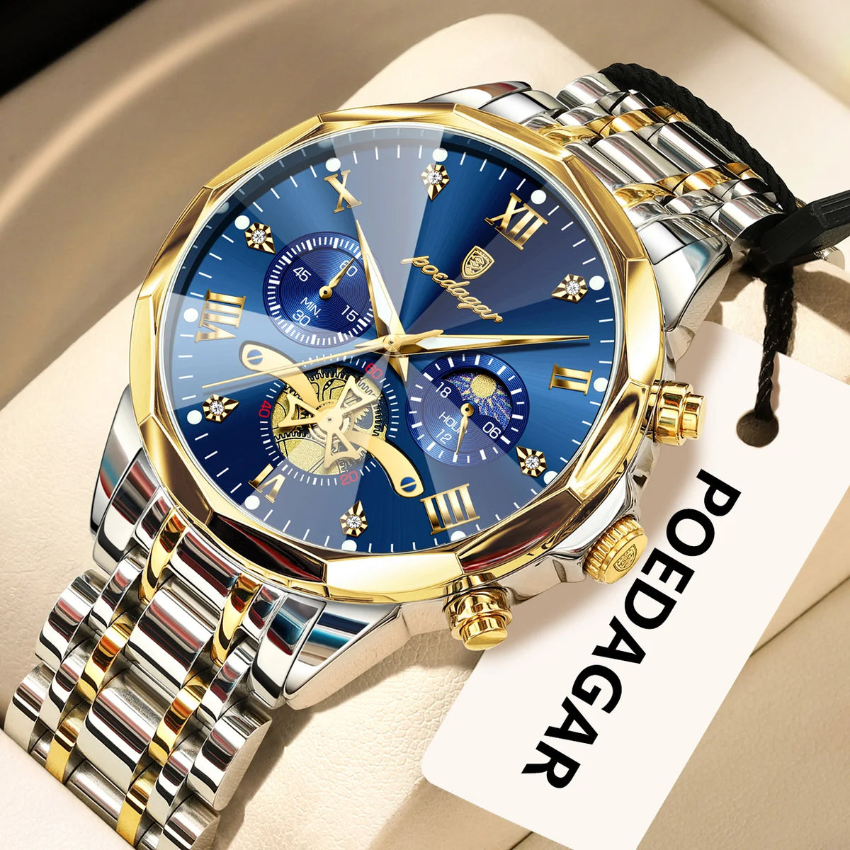 POEDAGAR Original Luxury Men's Watch
